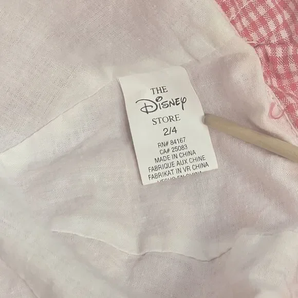 Disney Store Vintage 101 Dalmatians Red Plaid Pinic Cap Hat Baby Infant Toddler - Picture 7 of 8